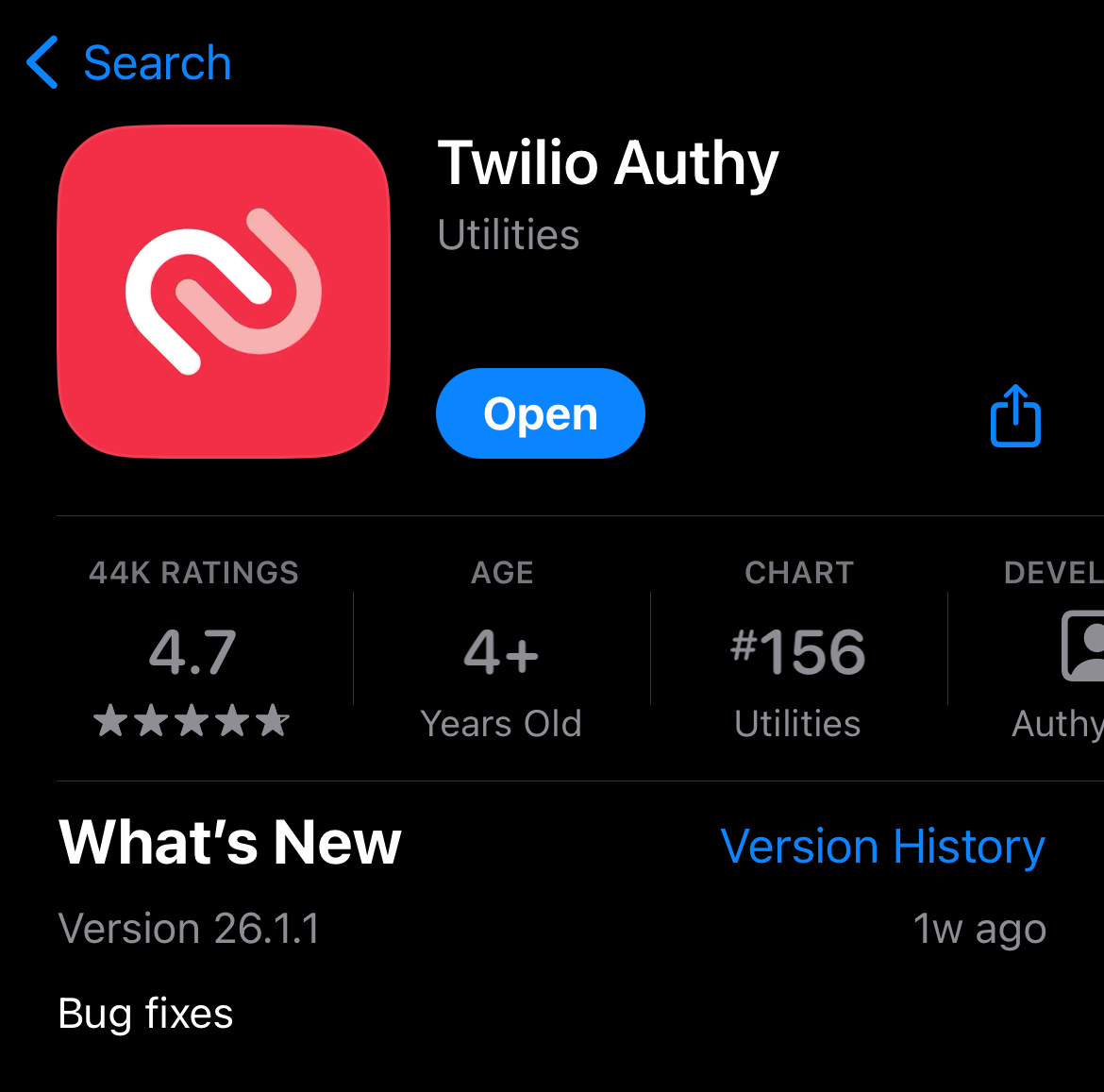 The Twilio Authy app icon.